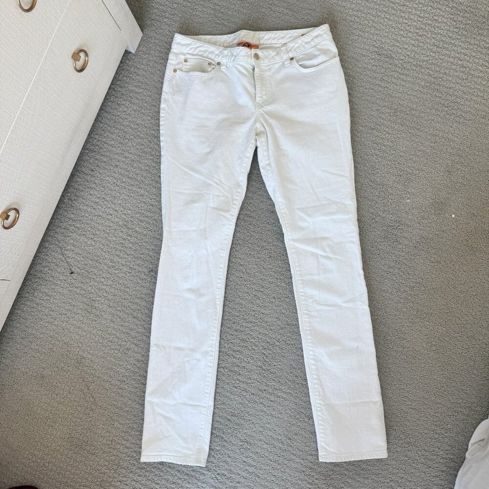 Tory Burch Super Skinny White Jeans